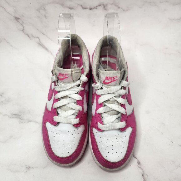 Nike Dunk Low Pink White Sneakers Low-Top Shoes FB9108-102 Girls Youth 1 - Picture 3 of 10